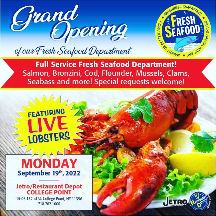fresh-seafood-now-in-college-point!

jetro/restaurant-depot-in-college-point’s-new-fresh-seafood-department-is-opening-this-mond…